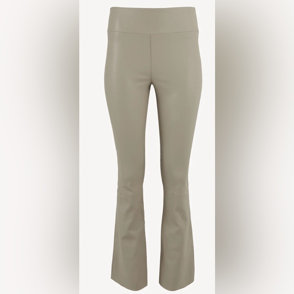 SPRWMN ALABASTER LEATHER CROP FLARE